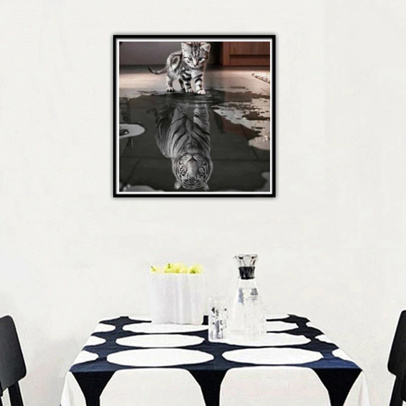 5D алмазная живопись тигр кот животные Алмазная вышивка полная мозаика домашнее