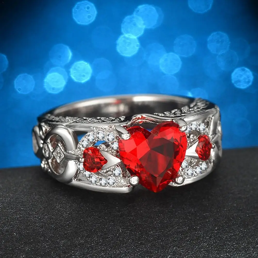 

Heart Shape Cubic Zirconia Ring for Women, Wedding Band, Wedding