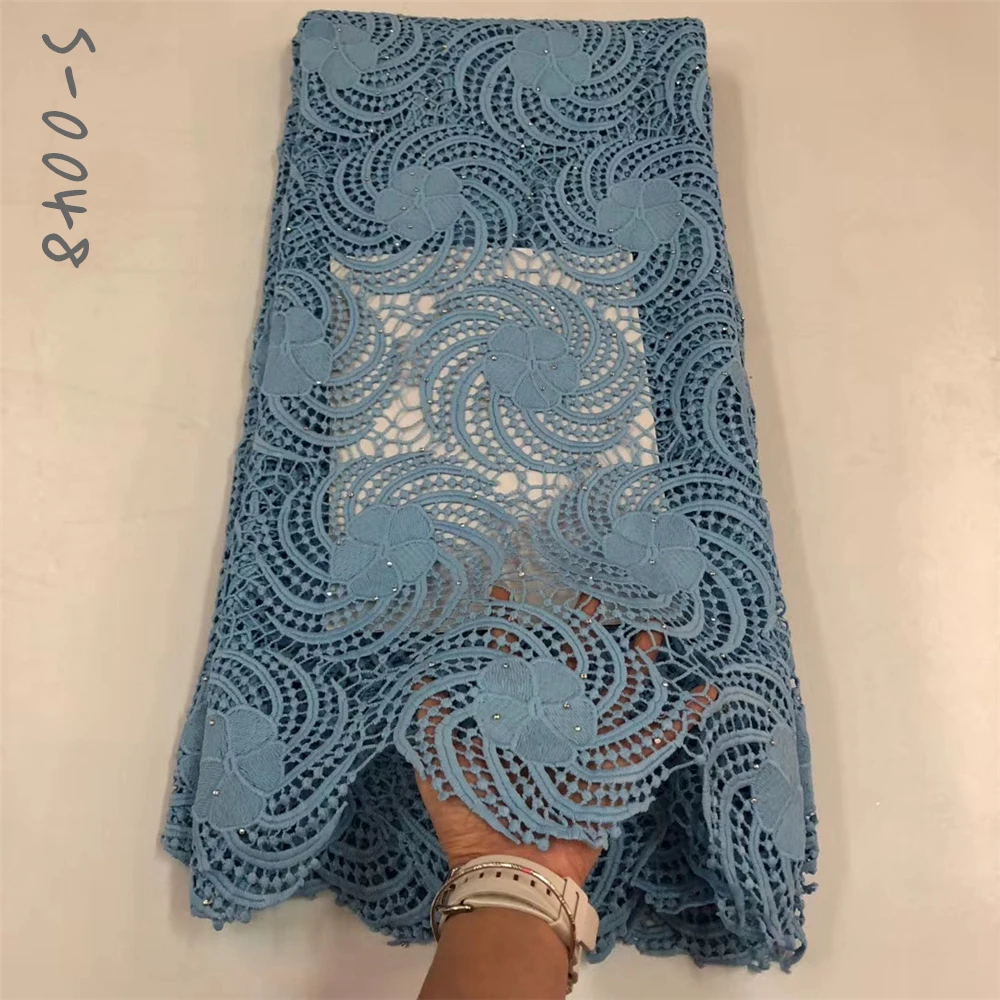 Французская кружевная ткань 2020 гипюровая вышивка Африканский шнур высокого