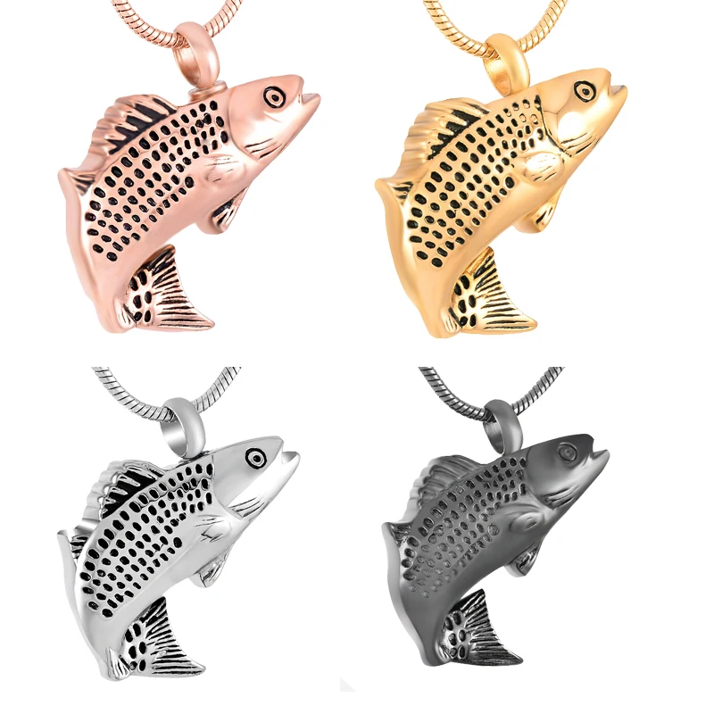 Женский кулон в виде карпа из нержавеющей стали|cremation urn necklace|memorial jewelryjewelry pendant |