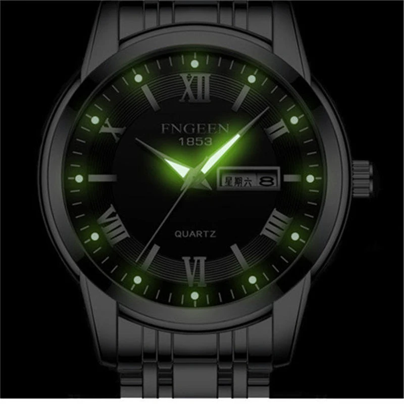 Часы наручные FNGEEN Мужские кварцевые модные брендовые спортивные с календарем