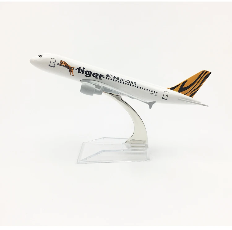 

16cm Aircraft Model Airplanes Tiger airways Alloy Diecast Plane model Kids Toys Gift Collectible