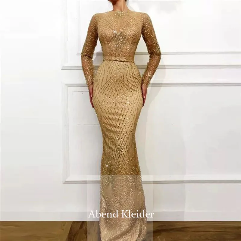 Русалка с длинным рукавом Саудовская Аравия вечерние платья 2020 Robe De Soiree