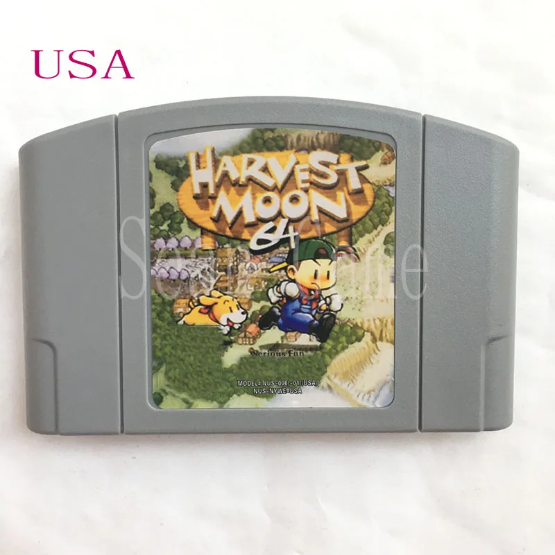 Картриджи высокого качества NTSC для клиентов карта Harvest moon игровой консоли 64