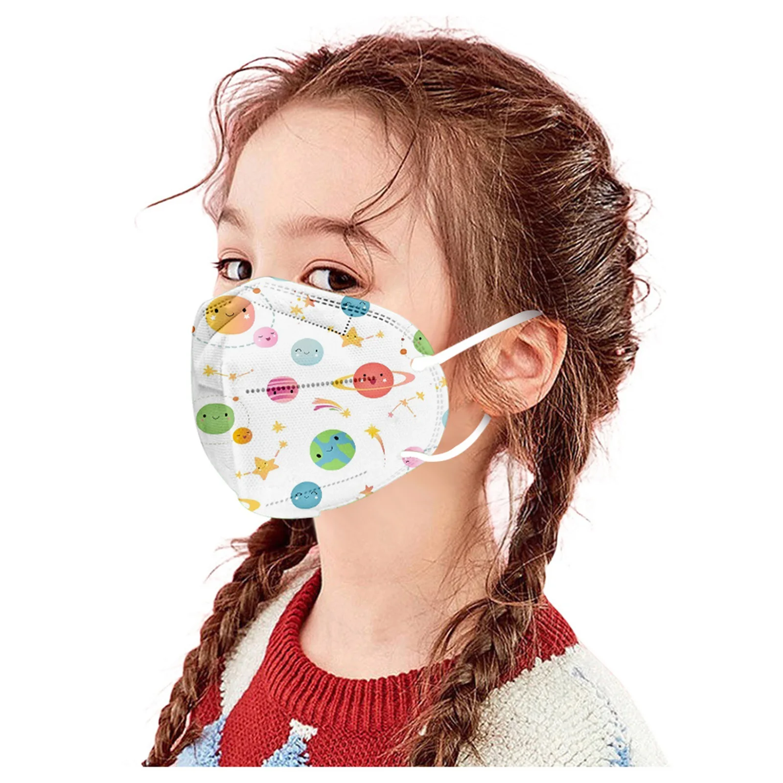 

50\100 PCS Children's Spunlace Cloth Printing KN95 Mask Multi-layer Protection Disposable Dust-proof and Anti-haze Mascarillas