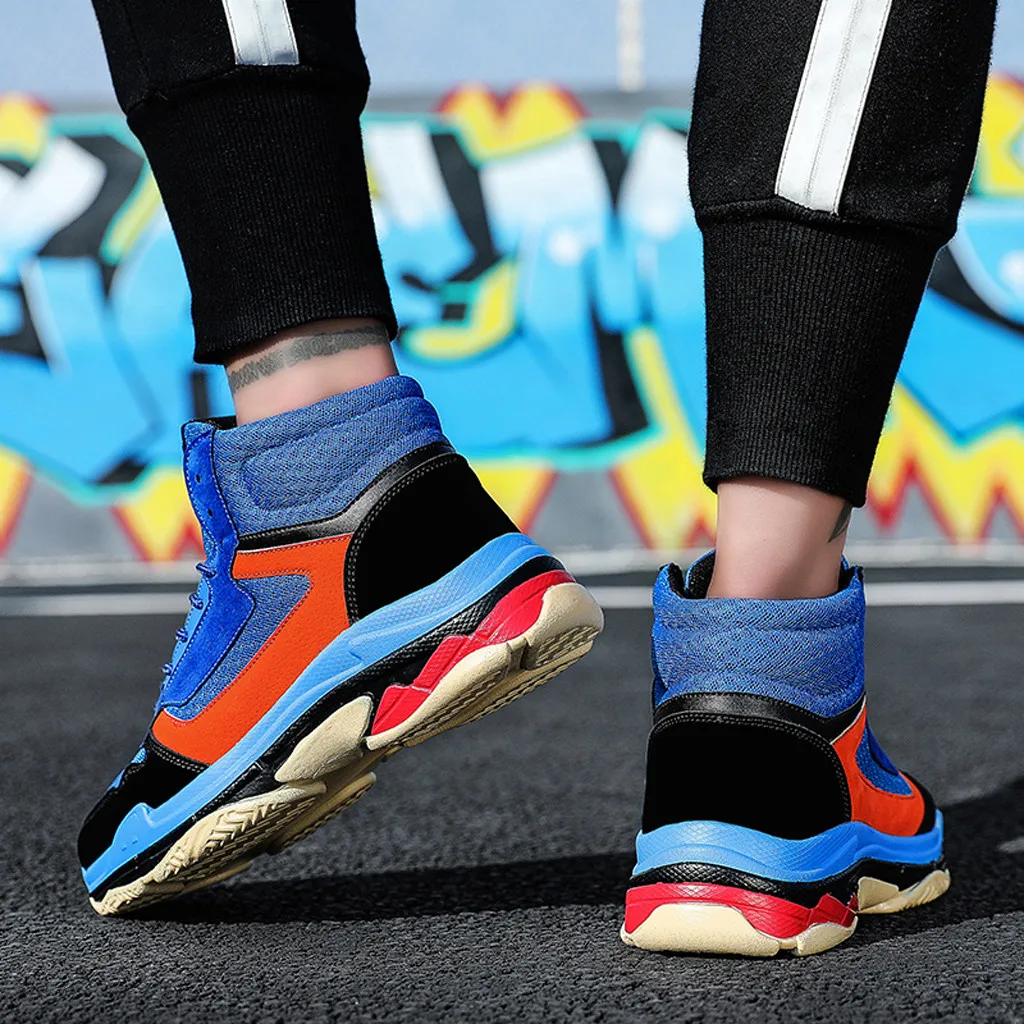 Новинка дышащая баскетбольная спортивная обувь для мужчин кроссовки на толстой