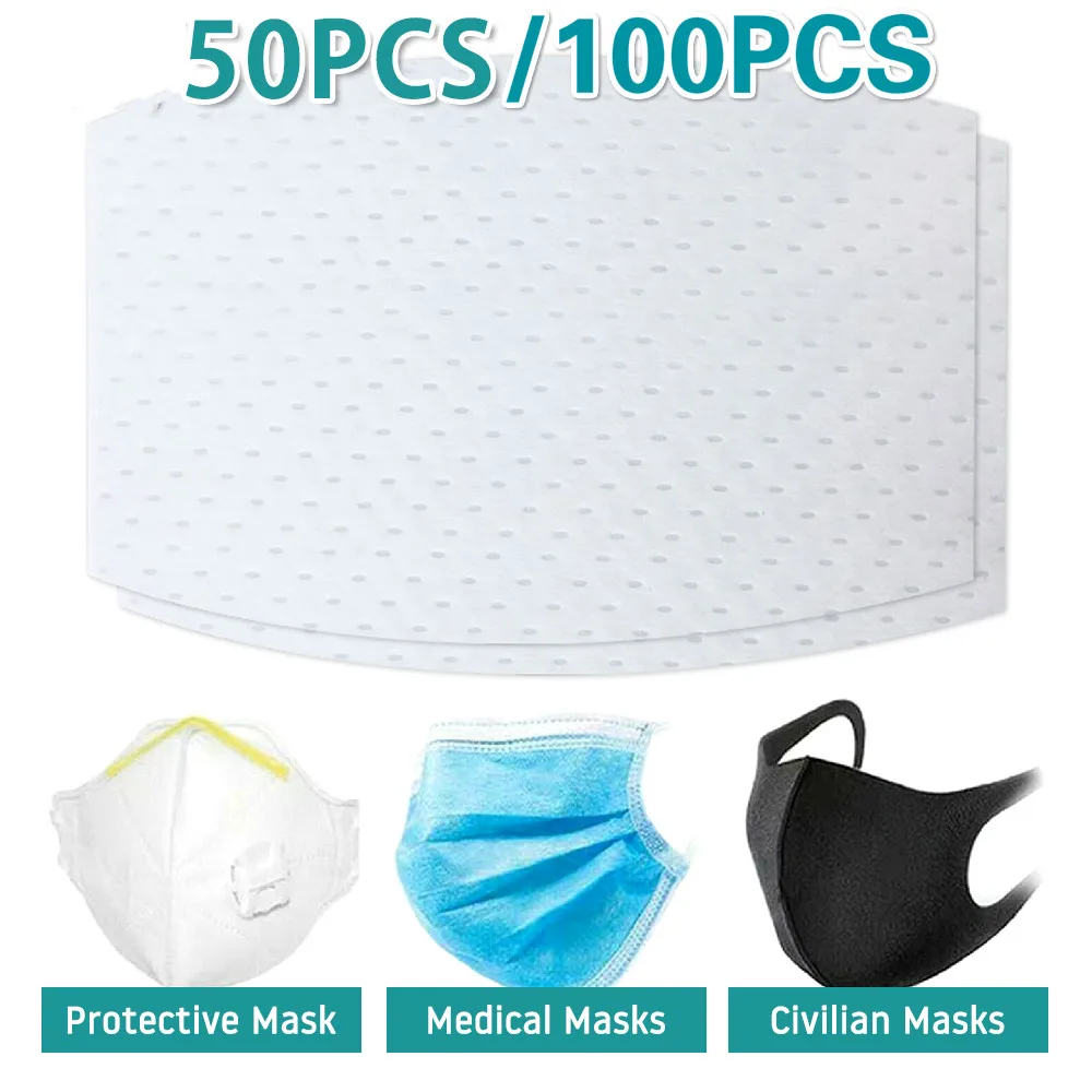 50 шт./100 шт. одноразовая маска для маски сменная универсальная дышащая прокладка
