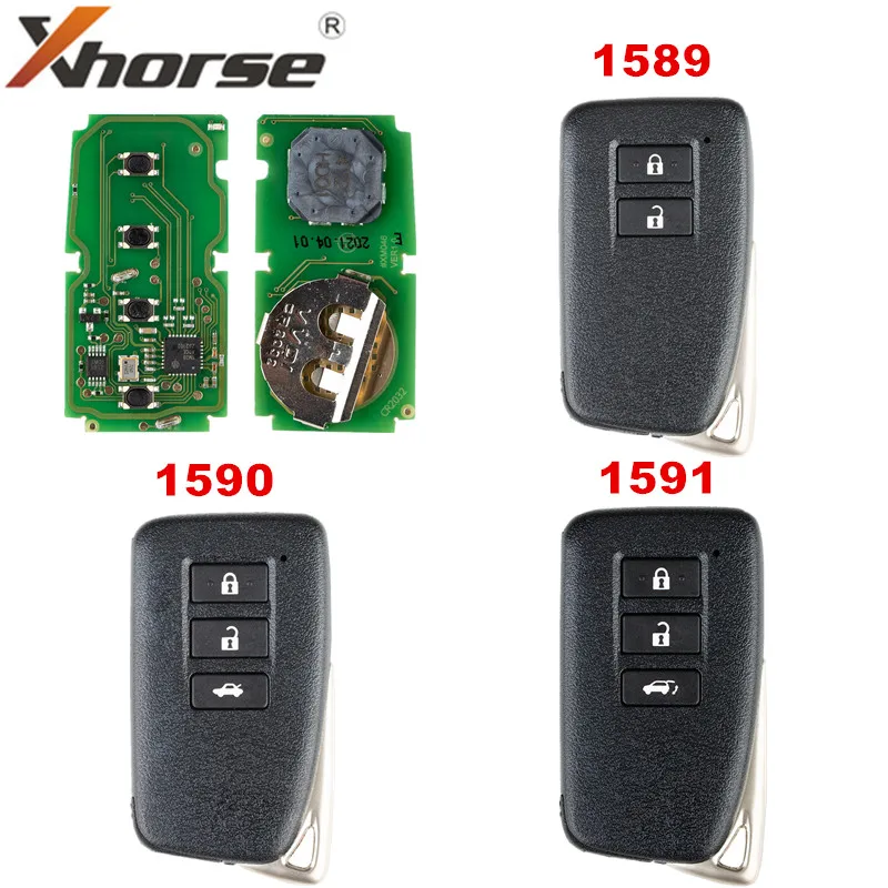 

Xhorse XM Smart Key Shell 1589 1590 1591 с Xhorse XM Smart Key PCB XSTO00EN для Toyota