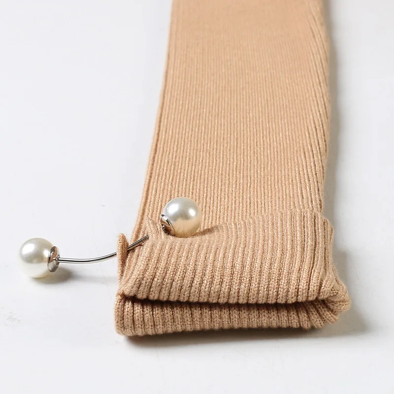 Женское трикотажное платье облегающее с поясом в полоску и длинным рукавом Осень