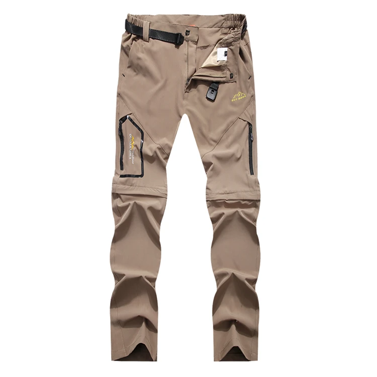 JACKSANQI Men's Summer Quick Dry Hiking Removable Pants Outdoor Sports Man Camping Fishing Climbing Trekking Male Trousers RA345