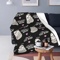 black sloth theme blanket size lightweight super soft comfortable luxury bed blanket microfiber