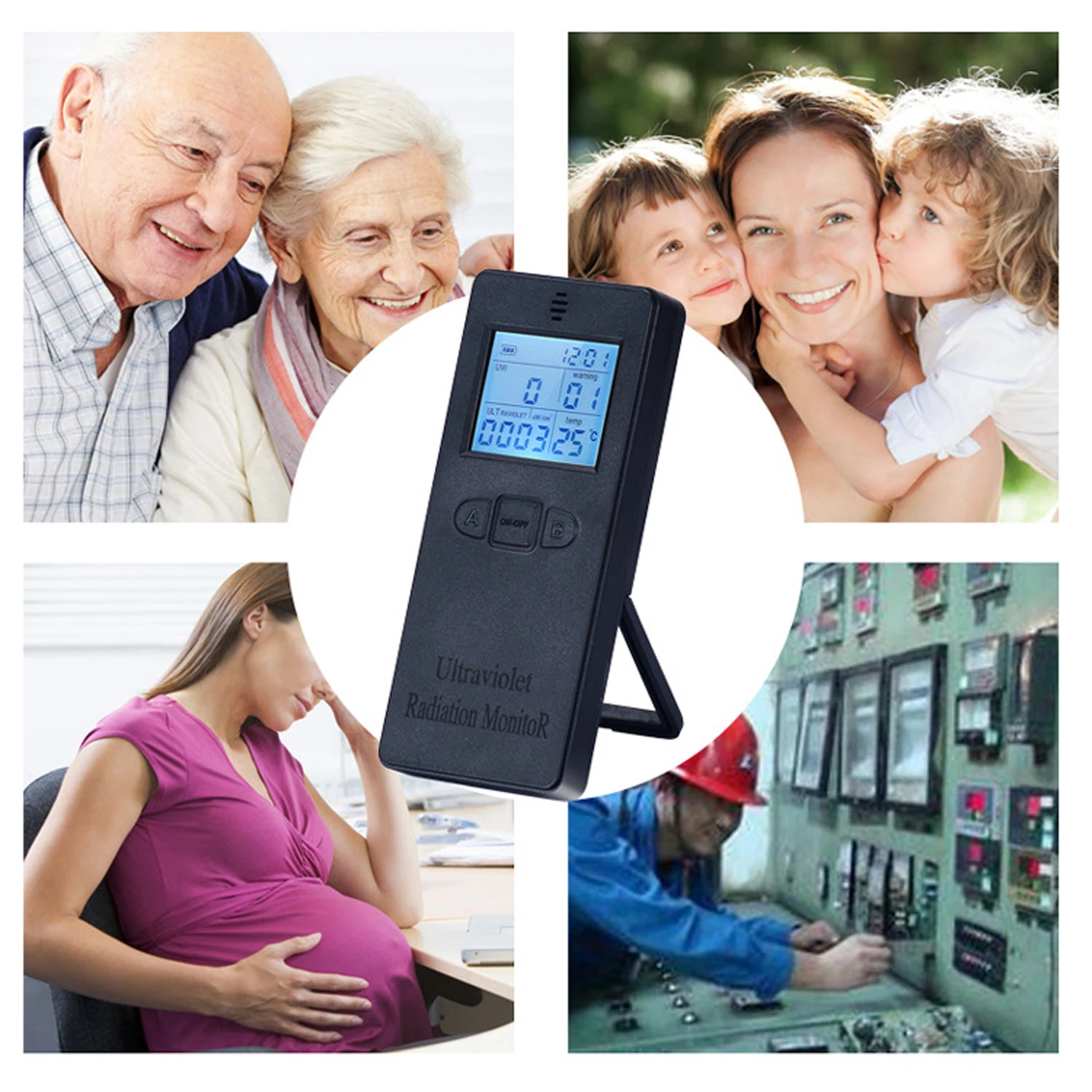 Портативный цифровой детектор УФ излучения измеритель тестер радиометра с