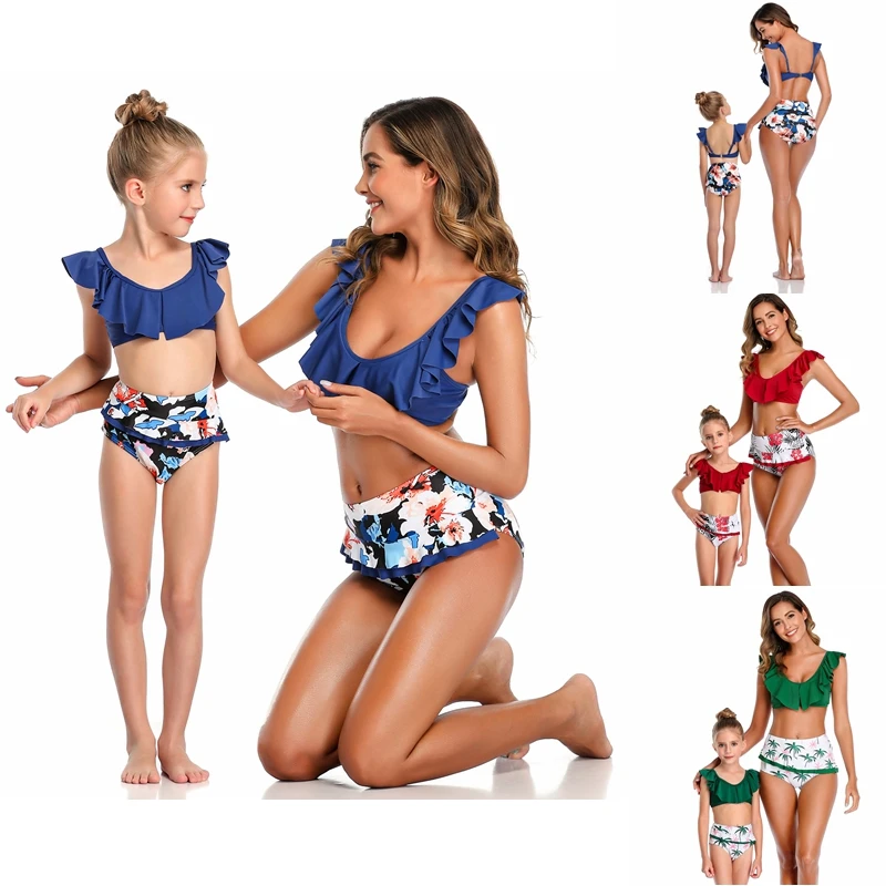 Zipzop Женский Детский купальник с оборками на рукавах цветочный узор пляжная