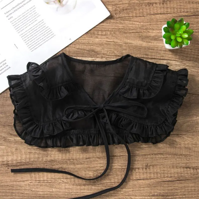 2020 Стильная женская рубашка в стиле преппи с оборками несколько рядов |