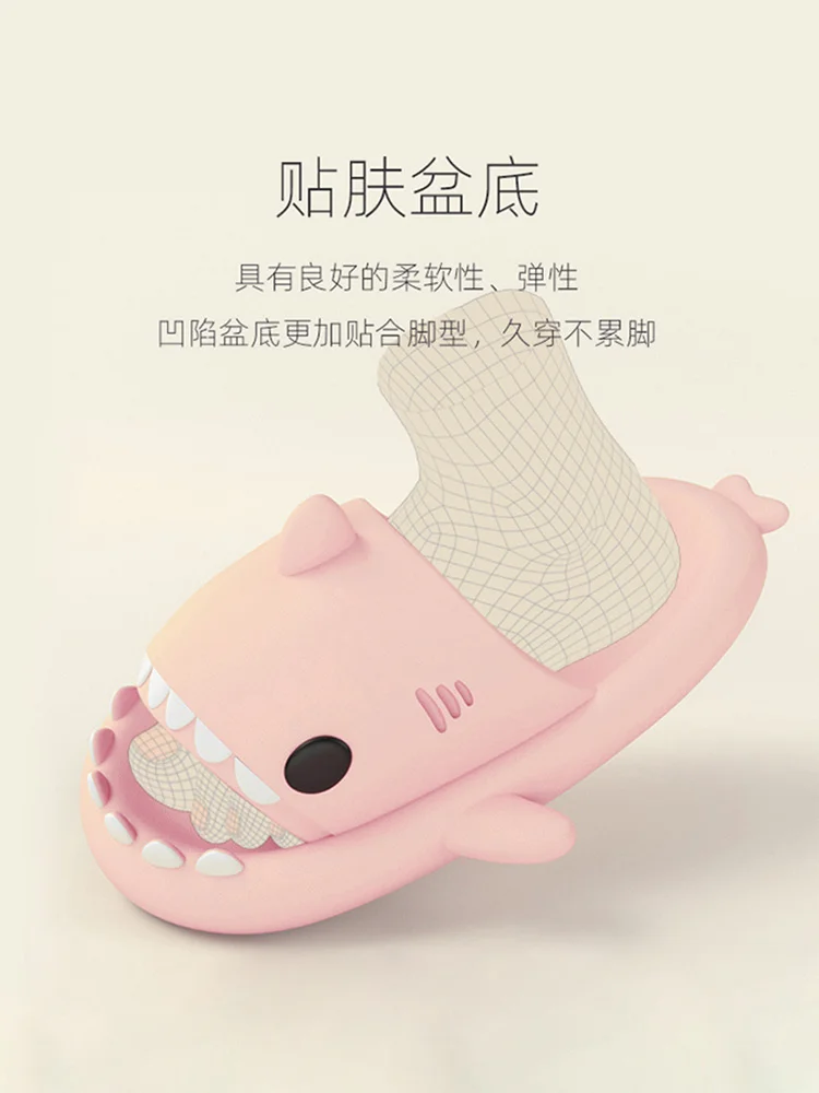 Kids Boys Slippers Open Toe Beach Pool Slides Children Sandals Flip Flop Cartoon Shark Shower Toddler Girl Non Slip Summer Shoes