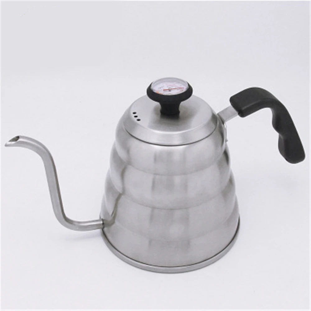

1.2L Gooseneck Coffee Kettle With Thermometer Stainless Steel Pour Over Coffee Pot Drip coffee Maker with Insulated Handle