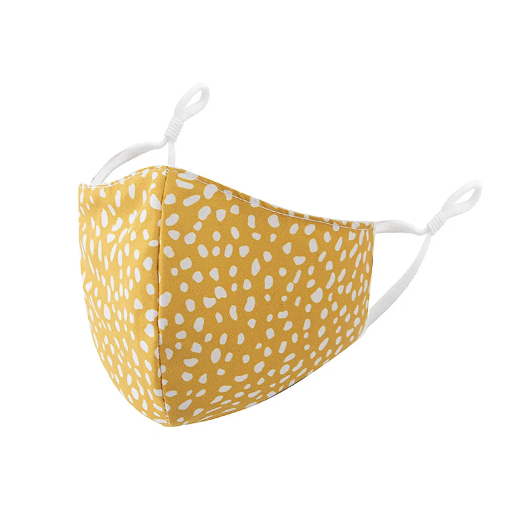Маска для лица с модным принтом моющаяся и многоразовая Пылезащитная