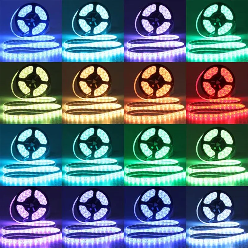 CLAITE 2 шт. 5M 60W 5050 RGB 600 светодиодный свет полосы Питание Водонепроницаемый