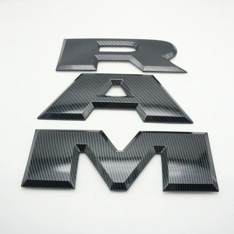 

Big Size For Rebel RAM 1500 2500 3500 Tailgate Emblem Rear Trunk Logo Letters Badge Nameplate