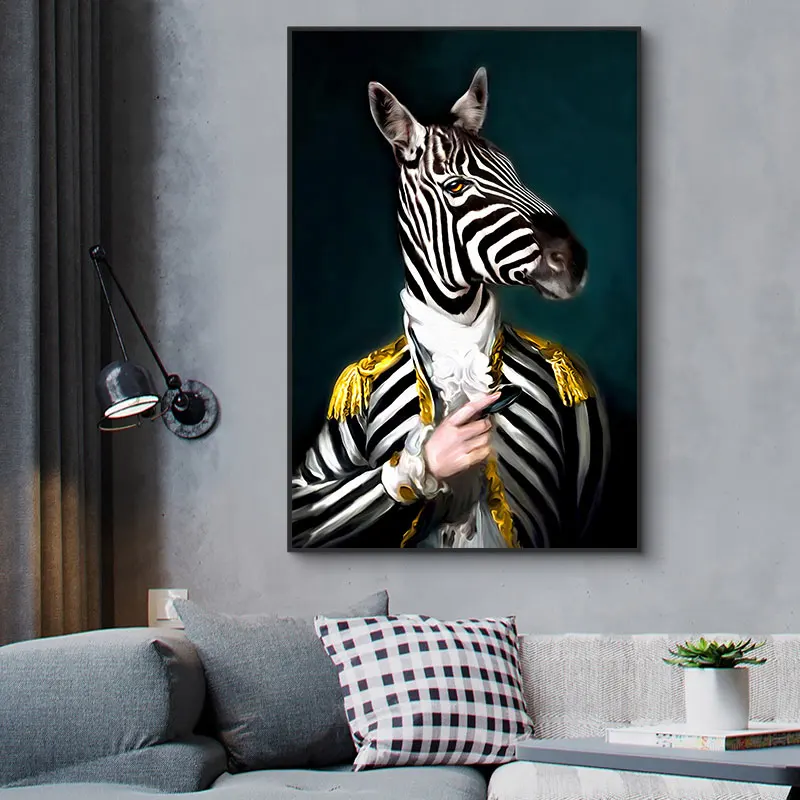 

Black and White Gentle Giraffe Canvas PaintingsOn The Wall Art Posters and Prints Animal Pictures for Home Decoration No Frame