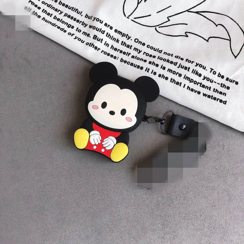 as pic Милая сумка для наушников на молнии, мини-бокс для Airpods, чехол для хранения наушников, мультяшный чехол, мягкая силиконовая сумка для переноски, держатель для карт - Цвет: as pic