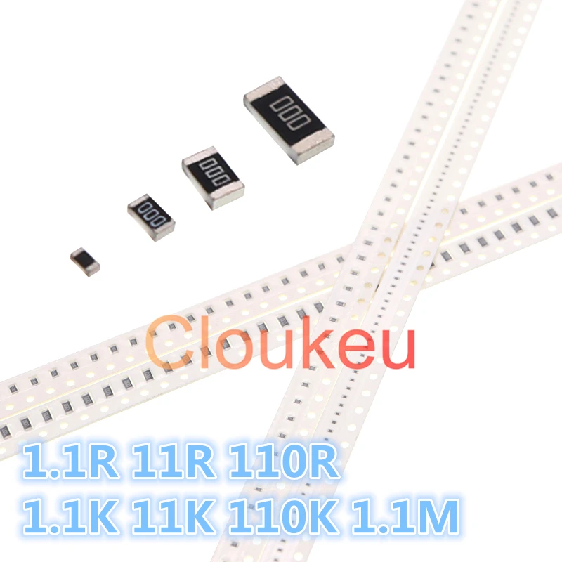 

0402 0603 0805 1206 1210 1812 2010 2512 1% 5% чиповый резистор 1,1 R 11R 110R 110K 11K 1,1 K M Ом