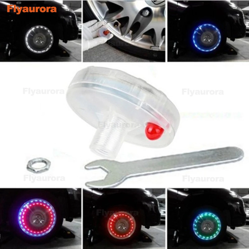 Solar Energy Wheel Light Decorative Flashing Colorful LED Tire Gas Nozzle Cap Motion Sensors for Car motorcycles Bike Bicy | Автомобили и