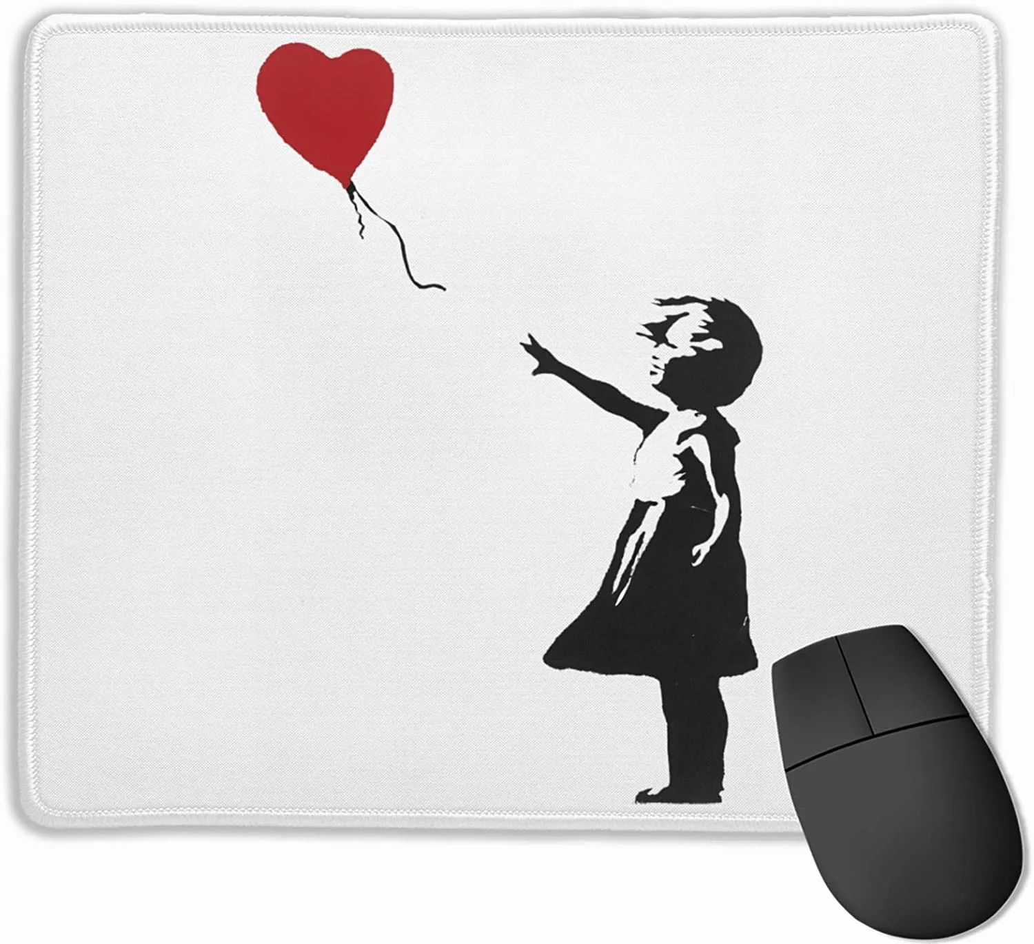 

Коврик для мыши Banksy в форме сердца, Нескользящий Резиновый базовый Коврик для мыши для ноутбука, компьютера и ПК