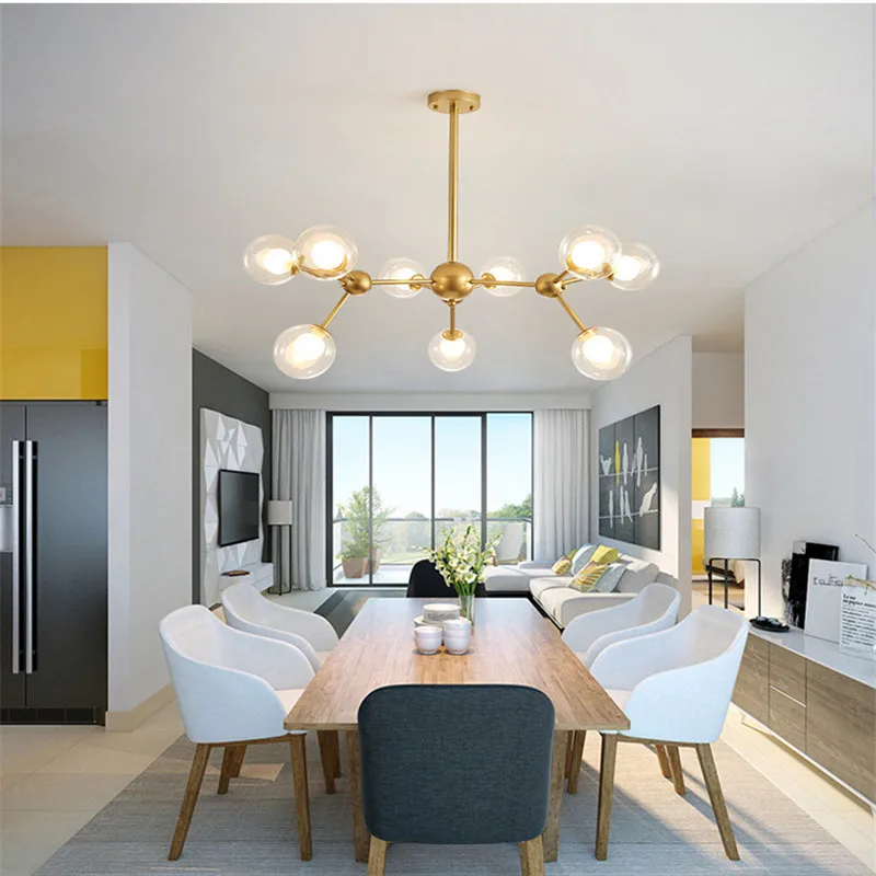Светодиодная Скандинавская современная люстра для гостиной ресторана спальни
