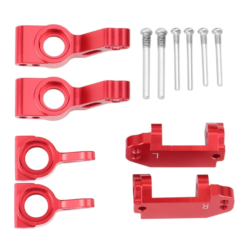 

Metal Front Caster Block Steering Blocks Rear Stub Axle Carriers Upgrade Parts for 1/10 Traxxas 2WD Slash Stampede