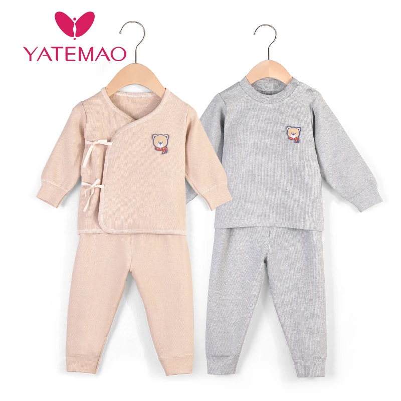 YATEMAO 2 шт./компл. Весна-осень детская одежда комплекты одежды для новорожденных и