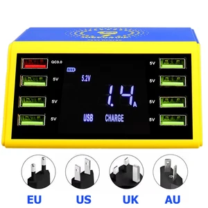 MECHANIC 8 USB Смарт-Зарядка Поддержка QC 3,0 быстрая Беспроводная зарядка с ЖК-дисплеем