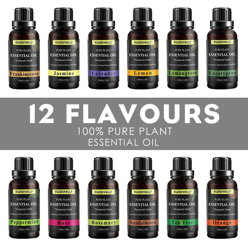 12 ароматов 100% чистый Эфирное масло жасмина розы аромадиффузор для снятия