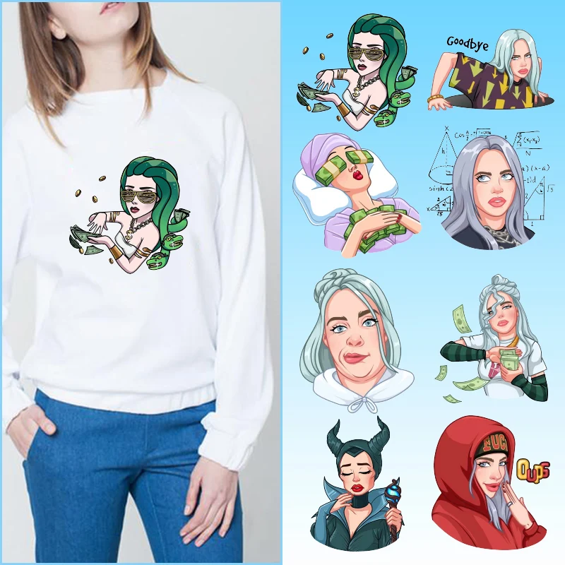 

Movie images Stickers on Clothes Thermal transfer printing On Transfer For Clothing Applique on Clothes Heat-sensitive patches