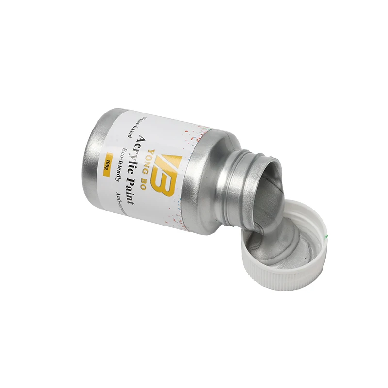 Серебряная краска на водной основе металлический лак деревянный акриловая в