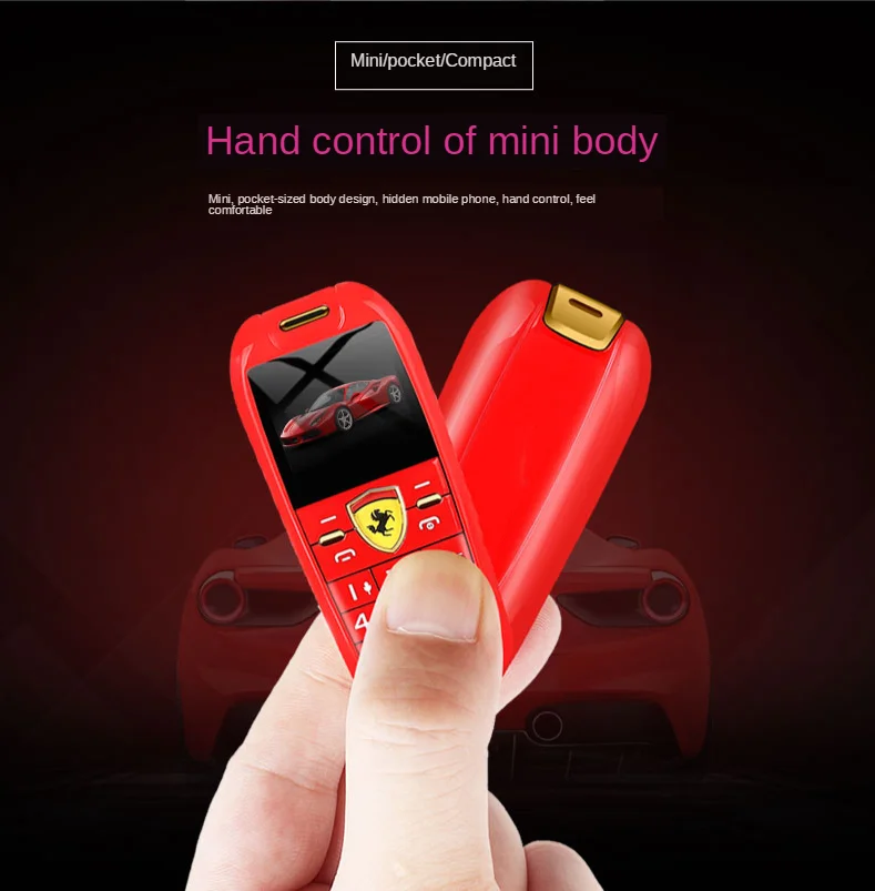 

Original F488 Finger Push-button Mobile Phone 1.0" MP3 Bluetooth Dialer Magic Voice Cheap Straight Mini Car Key Hands Telephone