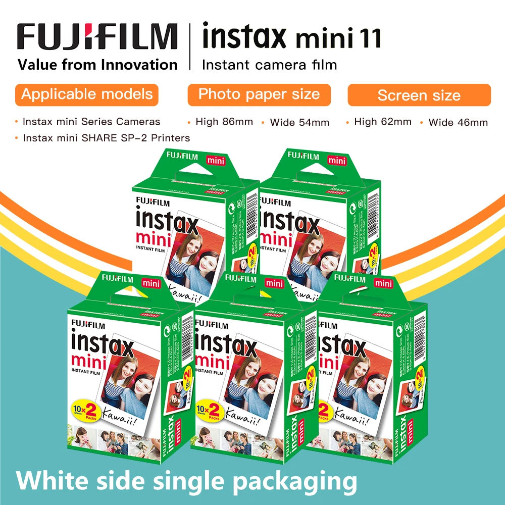 FUJIFILM instax mini мгновенная пленка для мгновенной камеры камера белая рамка
