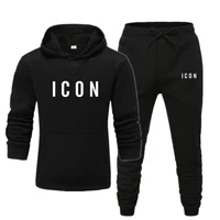 mens brand fashion hooded pullover fitness sportswear two piece suit 2020 new spring mens sportswear hoodie pants suit