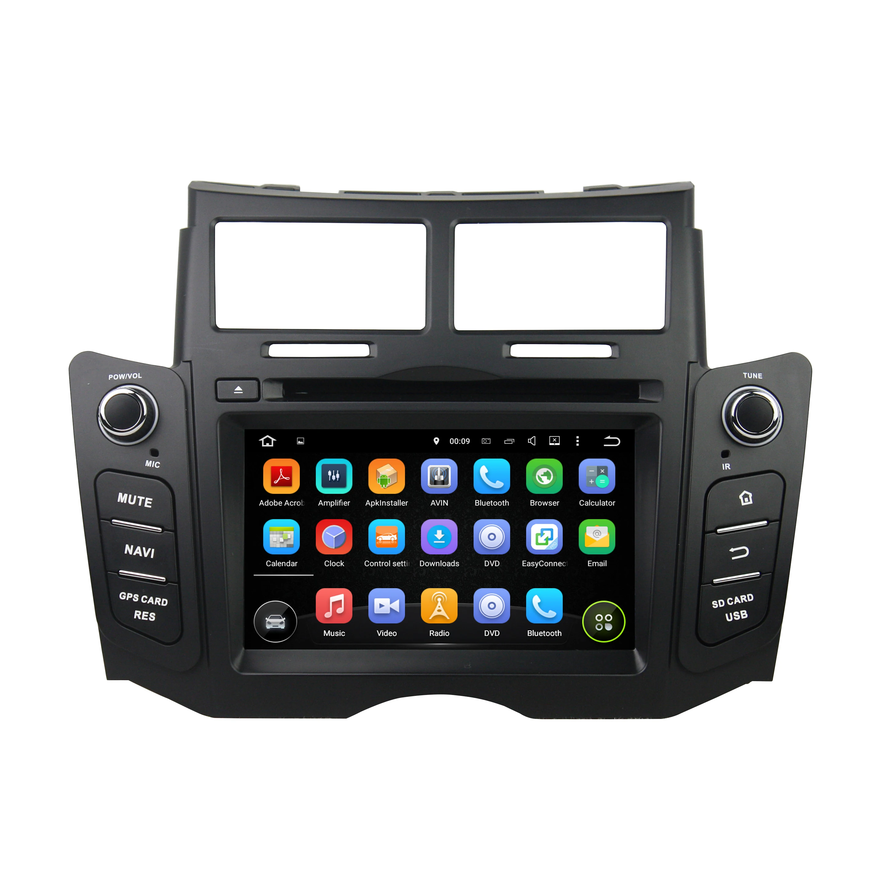 6 2 &quotAndroid 9 0 PX6 Автомобильный DVD плеер для Toyota YARIS 2005 2011 стерео ядро мультимедийный