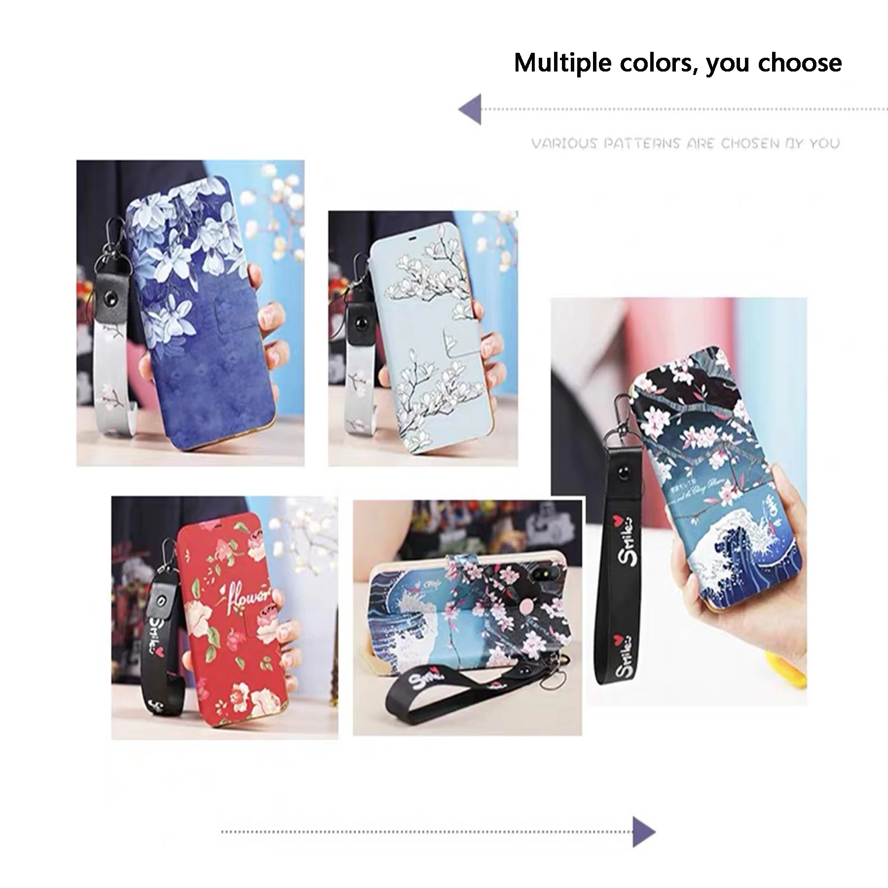 Чехол для мобильного телефона Redmi 6 Pro женской модели, кожаная крышка с откидной крышкой для Mi 6 и защитная пленка для 6A.