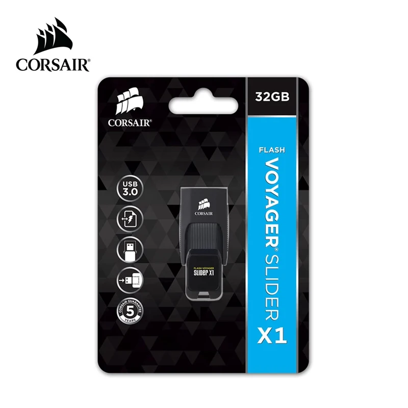 

Corsair CMFSL3X1 Flash Voyager Slider X1 32GB 64GB 128GB 256GB USB 3.0 Flash Drive