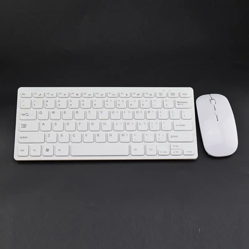 

Wireless 2.4GHz Mini Keyboard Ultra-Thin Mouse Mice Set for Desktop Laptop