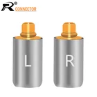 20 шт.10 пар, черныеСеребристые наушники-коннекторы Jack LR MMCX для Shure ED5 SE535, Позолоченные коннекторы
