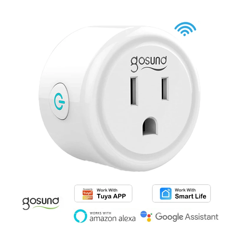 

Tuya Wi-Fi розетка мини 10A Smart Plug США выход сохранить Мощность таймер приложение Smart Life дистанционного автомобиль Alexa Google Home голосовое