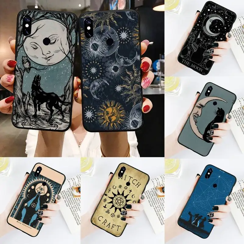 

Witches moon Tarot Mystery totem Phone Case For Xiaomi Redmi Note 4 4x 5 6 7 8 pro S2 PLUS 6A PRO