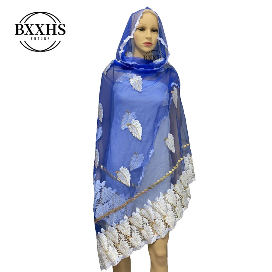 Новые африканские шарфы с золотой нитью вышитый женский шарф мягкий хлопковый