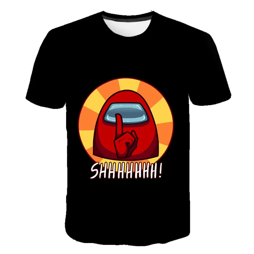 

2021 Summer Boys Game Among Us clothes for children Baby Tshirt O-Neckcartoon 3D Printed Girls Streetwear Children Kids Clothes