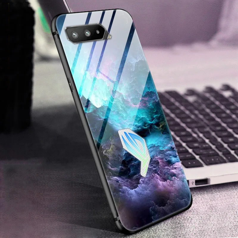 Чехол из закаленного стекла для ASUS ROG Phone 5 Мягкий бампер Жесткий Rog Rog5 чехол ZS673KS
