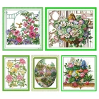 Вышивка крестом, набор для рукоделия, цветущие штампованные узоры, 11CT 14CT, счетная нить, DMC, набор для домашнего декора