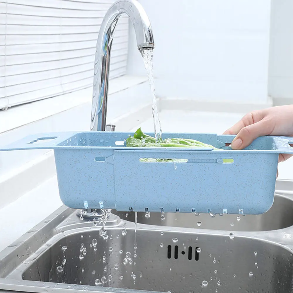 Выдвижная раковина стеллаж для слива хранения кухни пластиковая чаша палочек